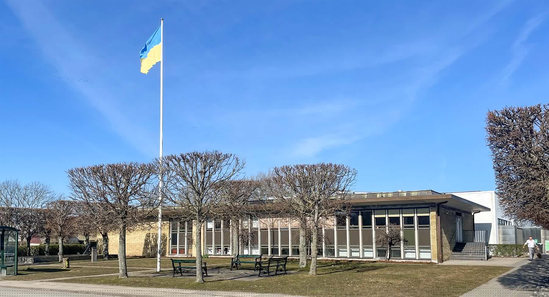 Dragør flager med det ukrainske flag