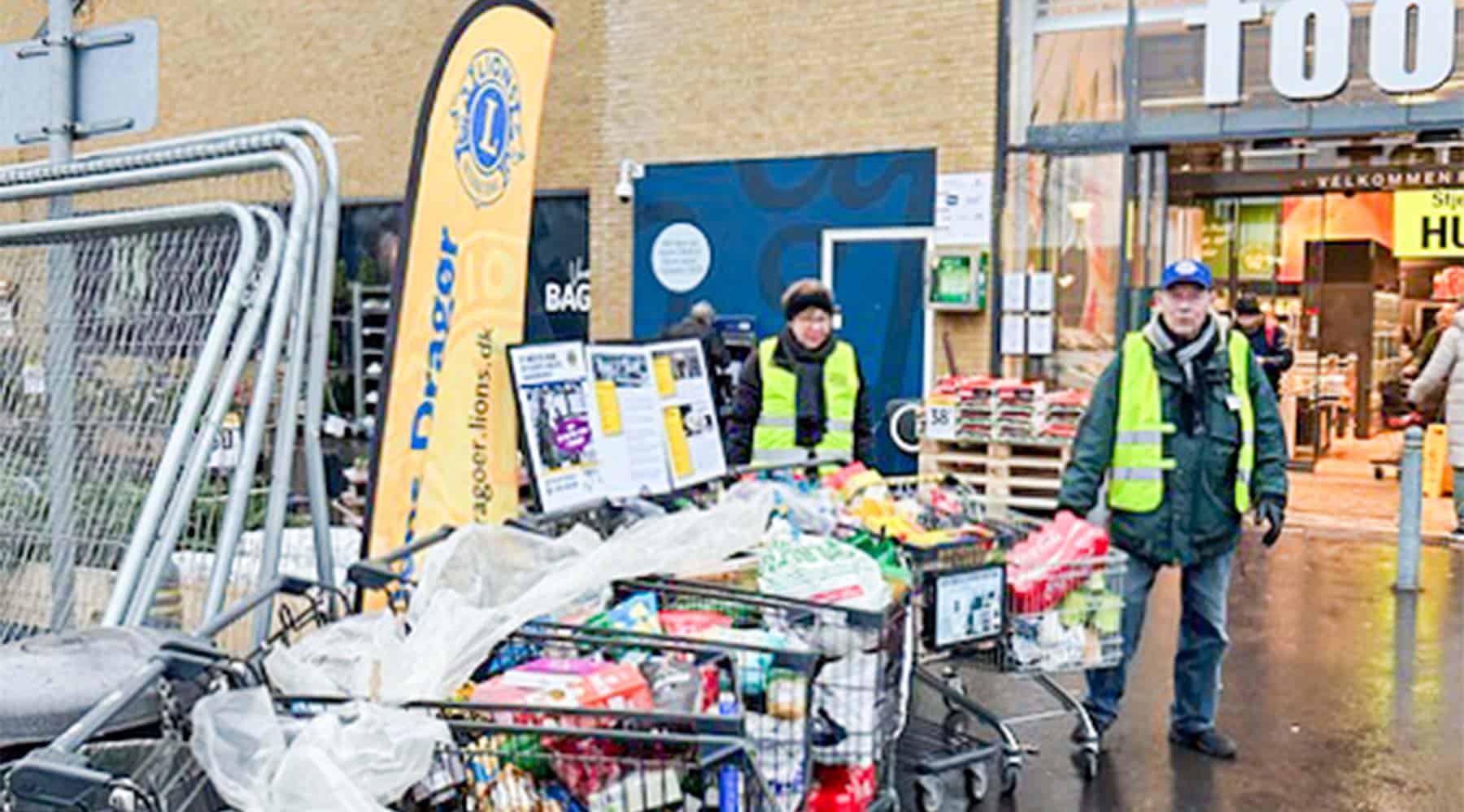 Lions Dragør samler mad ind til hjemløse